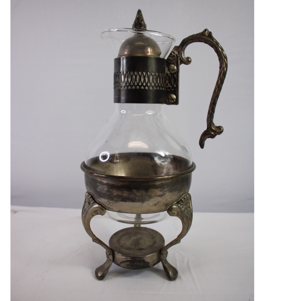 1978 Vintage Carafe Leonard Silver Plated Mfg. 10 Cup Warmer - Unpolished